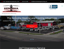 Tablet Screenshot of kenoshaheatingandcooling.com